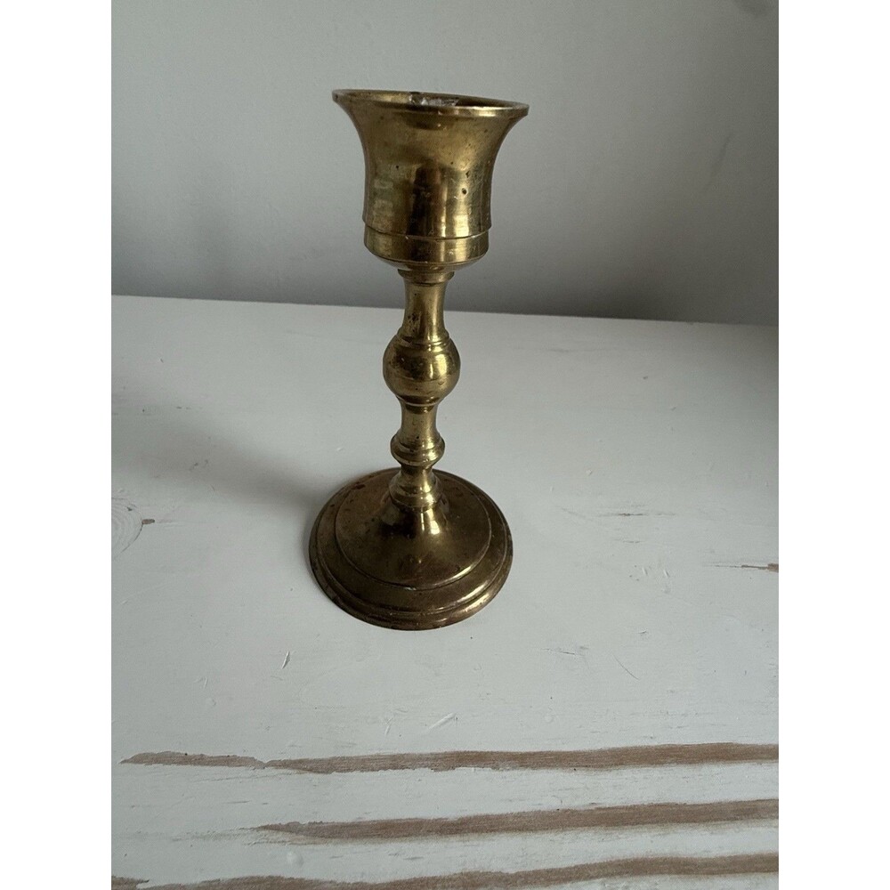 ✿ Vintage Solid Brass Candlestick Holder Small Classic Taper Candle Decor